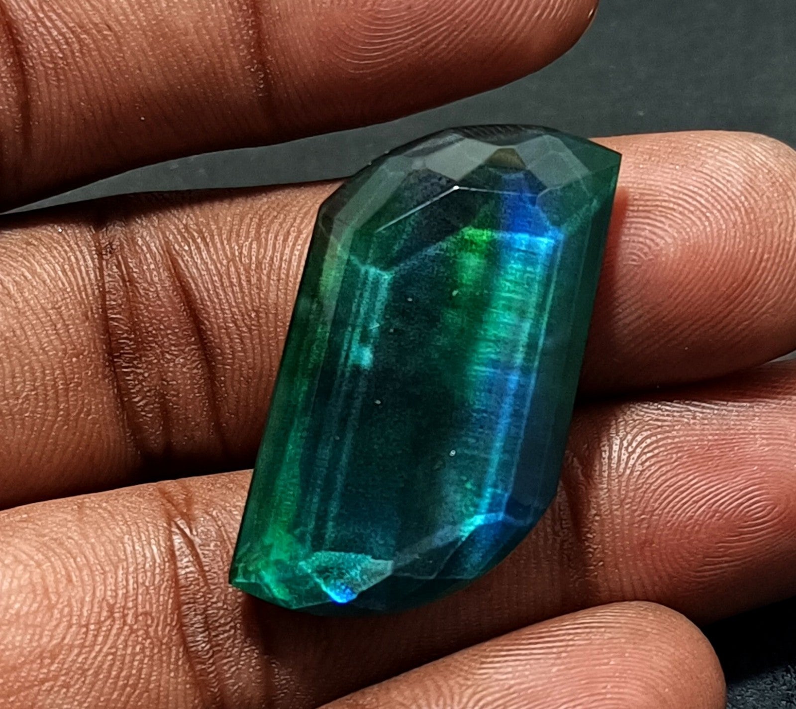 41.05 Ct Natural Ammolite Opal-Like Organic Doublet Loose EGL CERTIFIED GEMSTONE