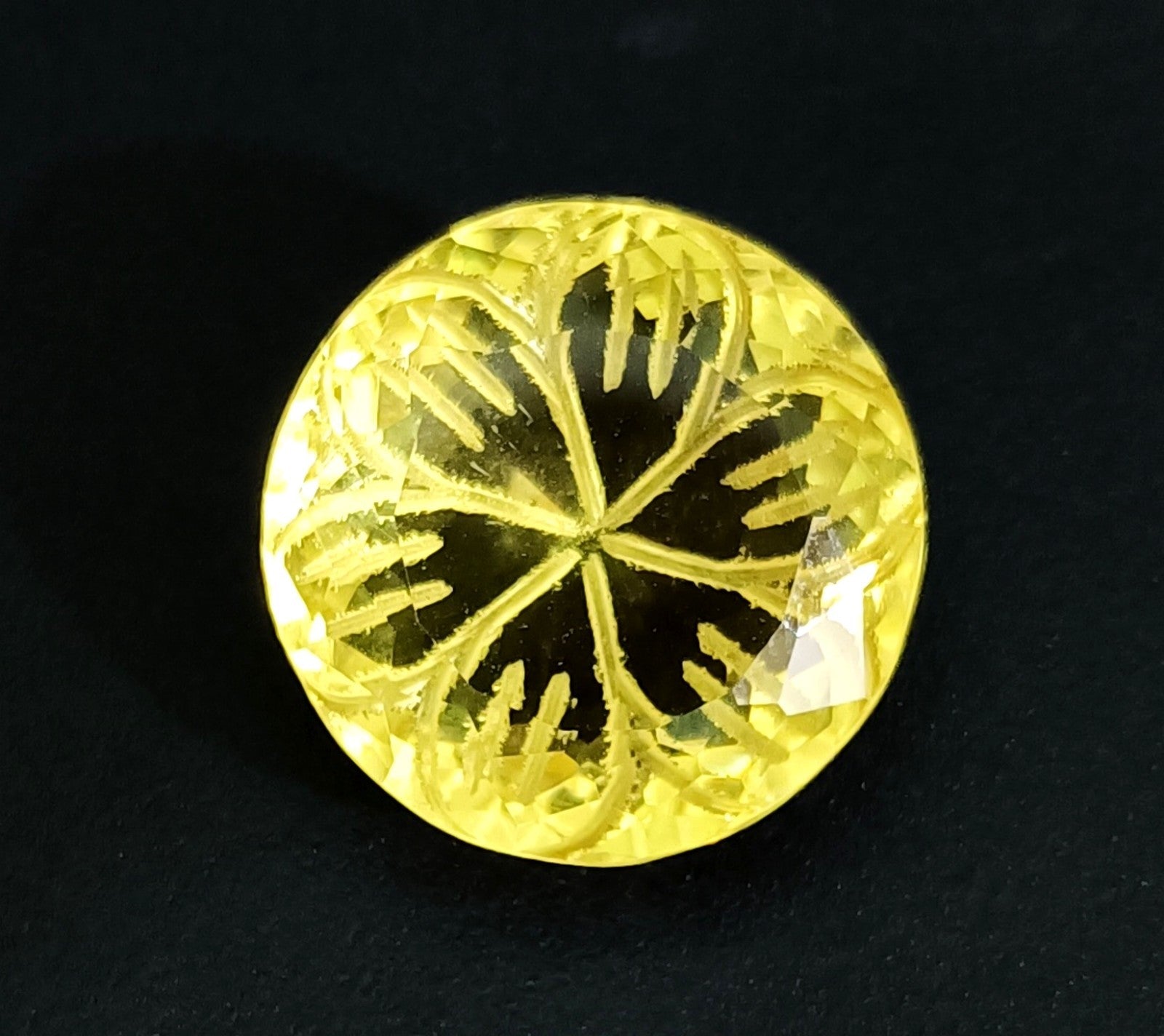 41.05 Ct Round Fine Cut EGL Certified Brazilian Lemon Color Topaz Loose Gemstone