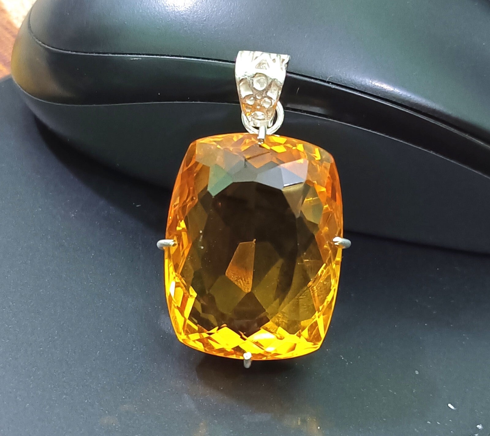 EGL Certified Natural 95.25 Ct Brazilian Cushion Topaz Pendant Loose Gemstone