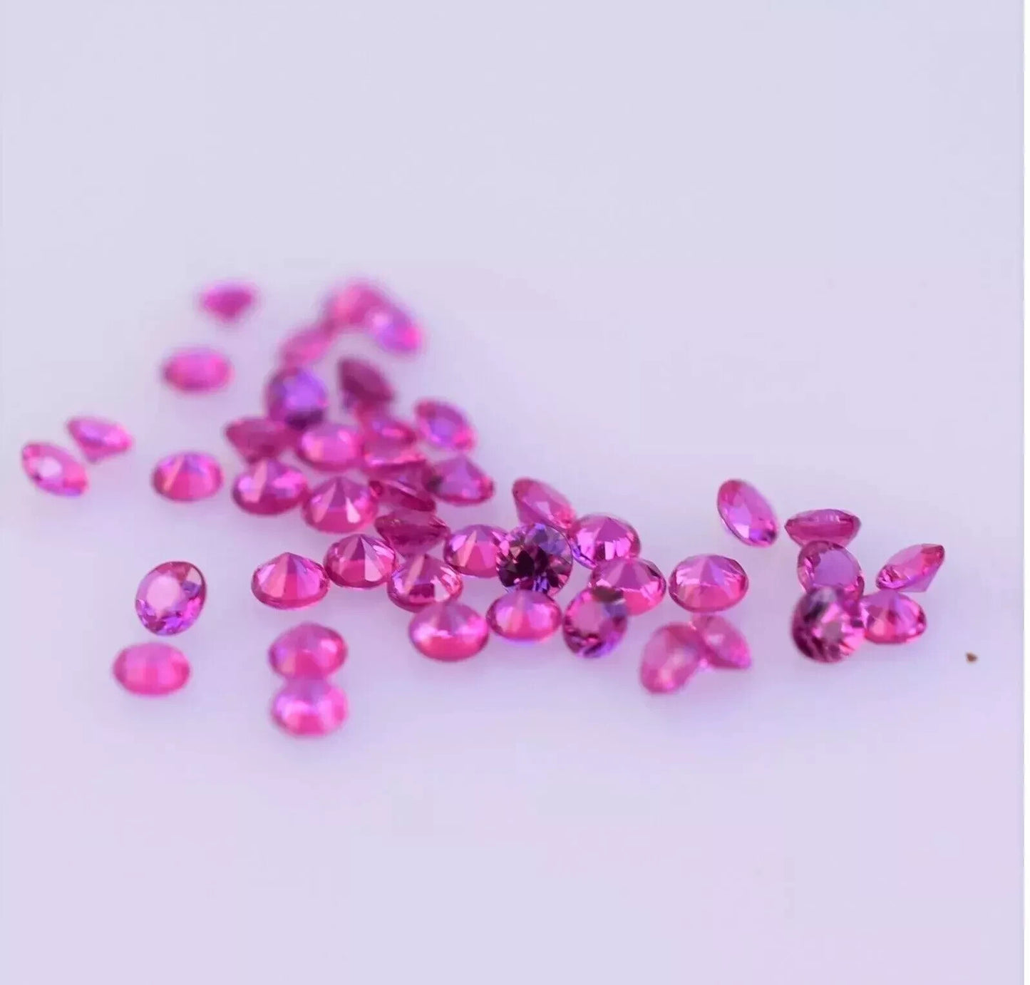 Natural Certified Pink Sapphire Round Diamond Cut 7 mm lot 15 Pcs Loose Gemstone