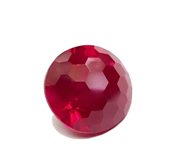 12.80 Ct Natural Red Ruby Round Facet Ball Cut Loose Certified Gemstone