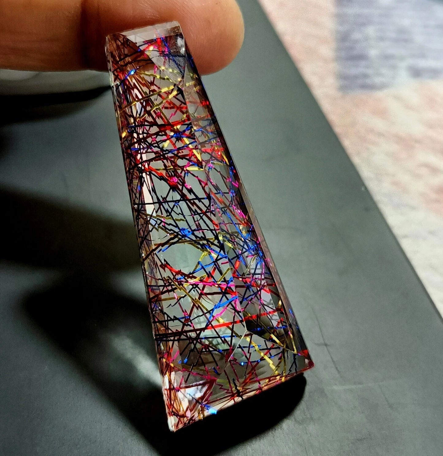 127.55 Ct Fancy Cut Natural Rutilated Quartz Loose EGL Certified Gemstone