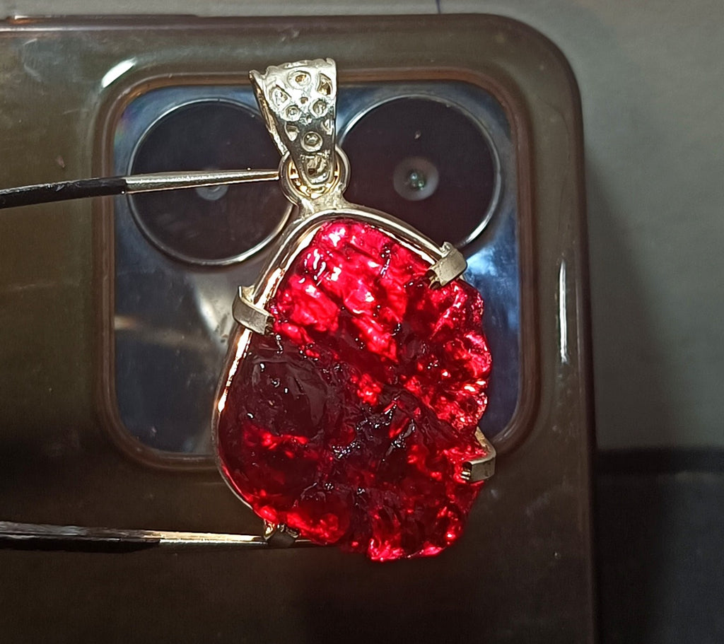 EGL Certified 86.10 Ct Natural PAINITE 925 Solid Silver Pendant LOOSE Gemstone