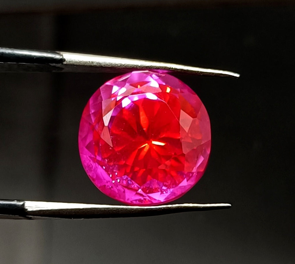 13.30 Ct A++ NATURAL Ceylon PITAMBARI Sapphire Bi-Color Certified Round GEMSTONE