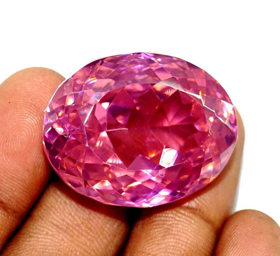 EGL 198.50 Ct Certified Natural Pink Zircon Cambodian Oval Cut Loose Gemstone