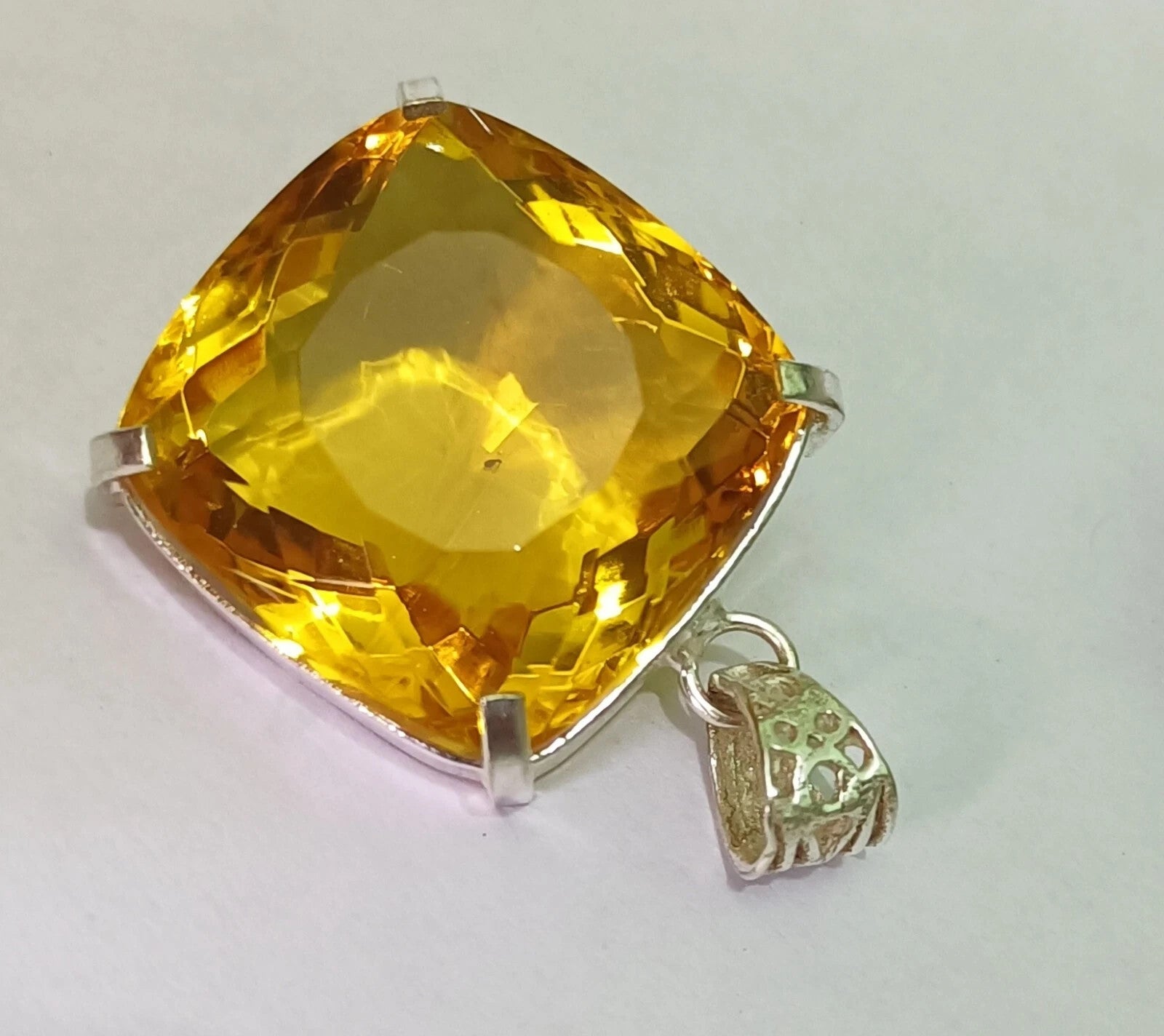 EGL Certified Natural 100.20 Ct Brazilian Cushion Topaz Pendant Loose Gemstone