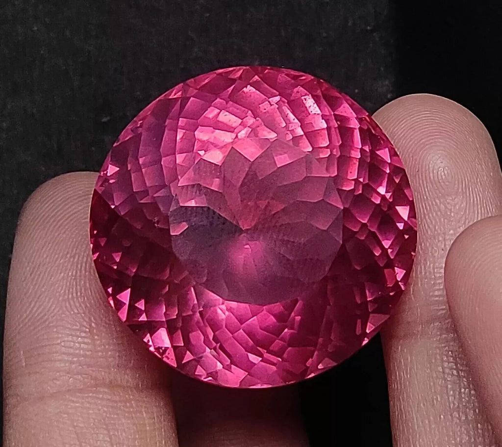 Certified 21.90 Ct Natural Ceylon Padparadscha Sapphire Round Cut Gemstone