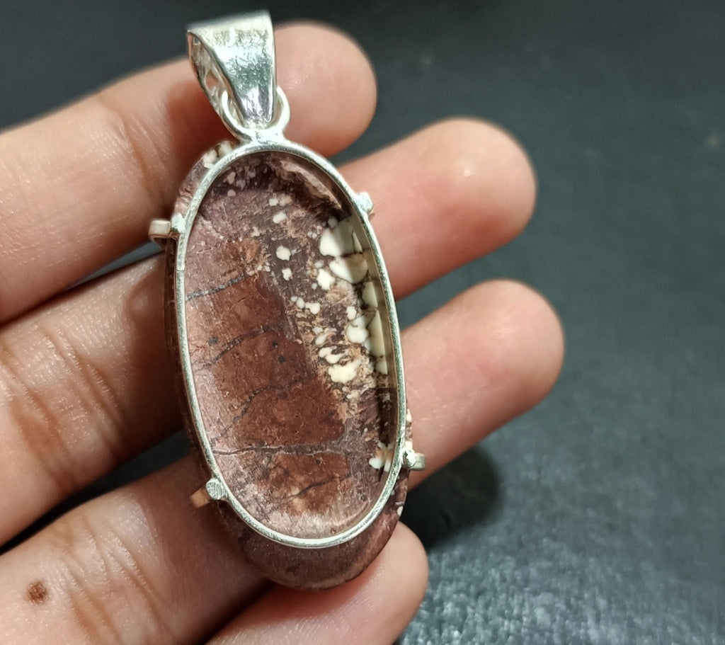 "Natural Turquoise Pendant Necklace – Sterling Silver Charm for Women" 58.35 Ct