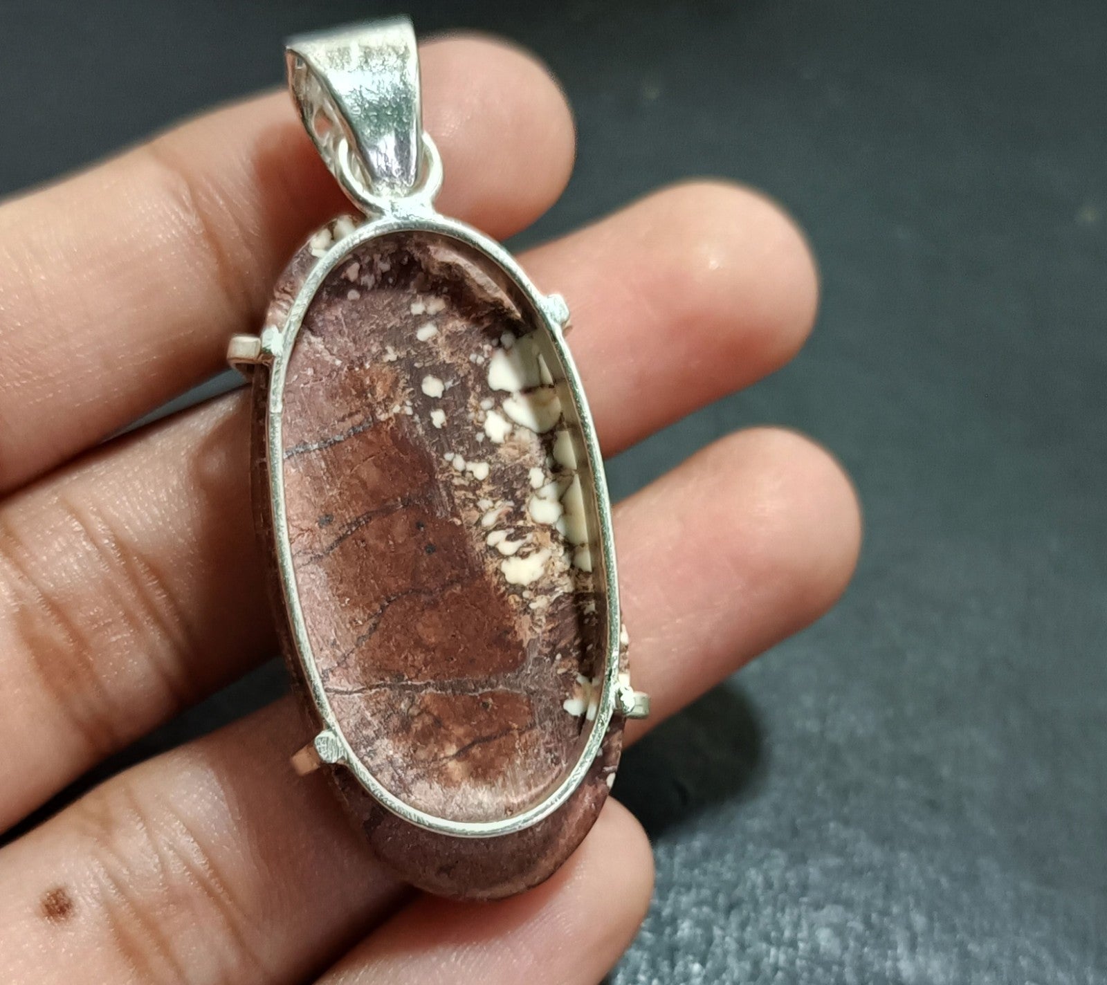 "Natural Turquoise Pendant Necklace – Sterling Silver Charm for Women" 58.35 Ct