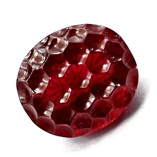 17.45 Ct Natural Certified Red Ruby Honeycomb loose Gemstone Oval Cut Mozambique