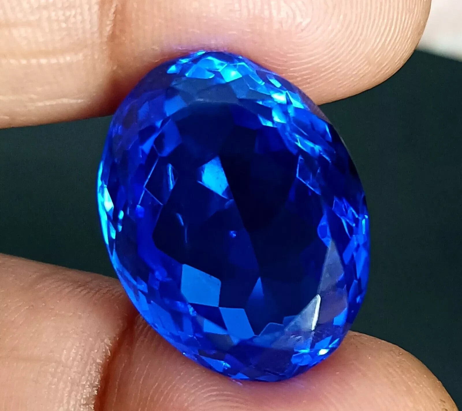 21 Ct A+ Natural Kashmiri Blue Sapphire Loose Gemstone Oval Cut EGL Certified