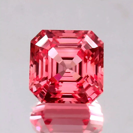 12 x 12 mm Certified Natural Padparadscha Sapphire 9.5 Ct Asscher Loose Gemstone