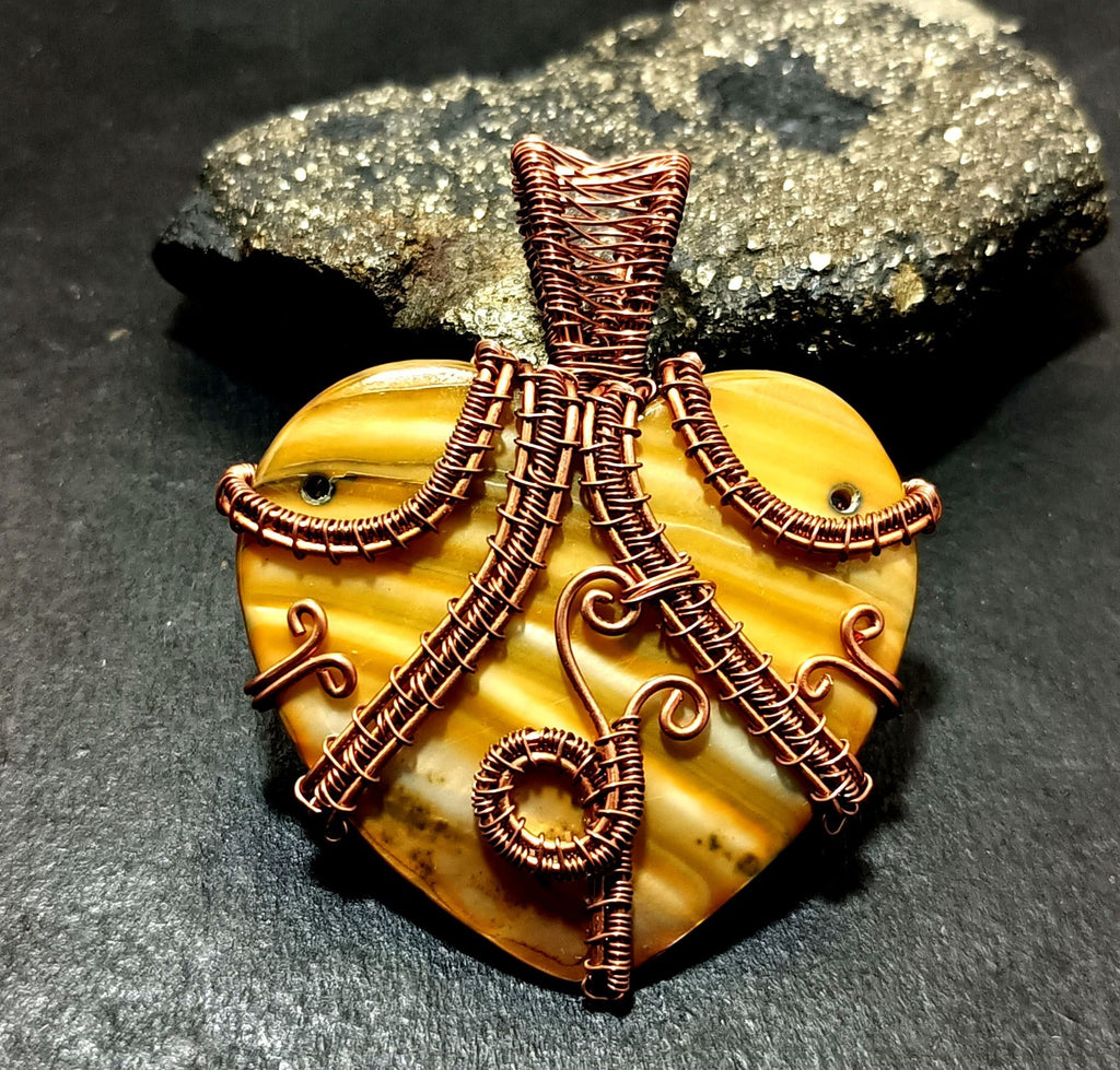 Gift For Her Copper Labradorite Jewelry Wire Wrapped Pendant 107.30 Ct