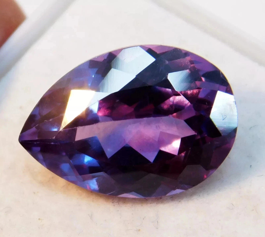 Alexandrite Color Change Natural 10-12 Ct Pear Cut EGL Certified Loose Gemstone