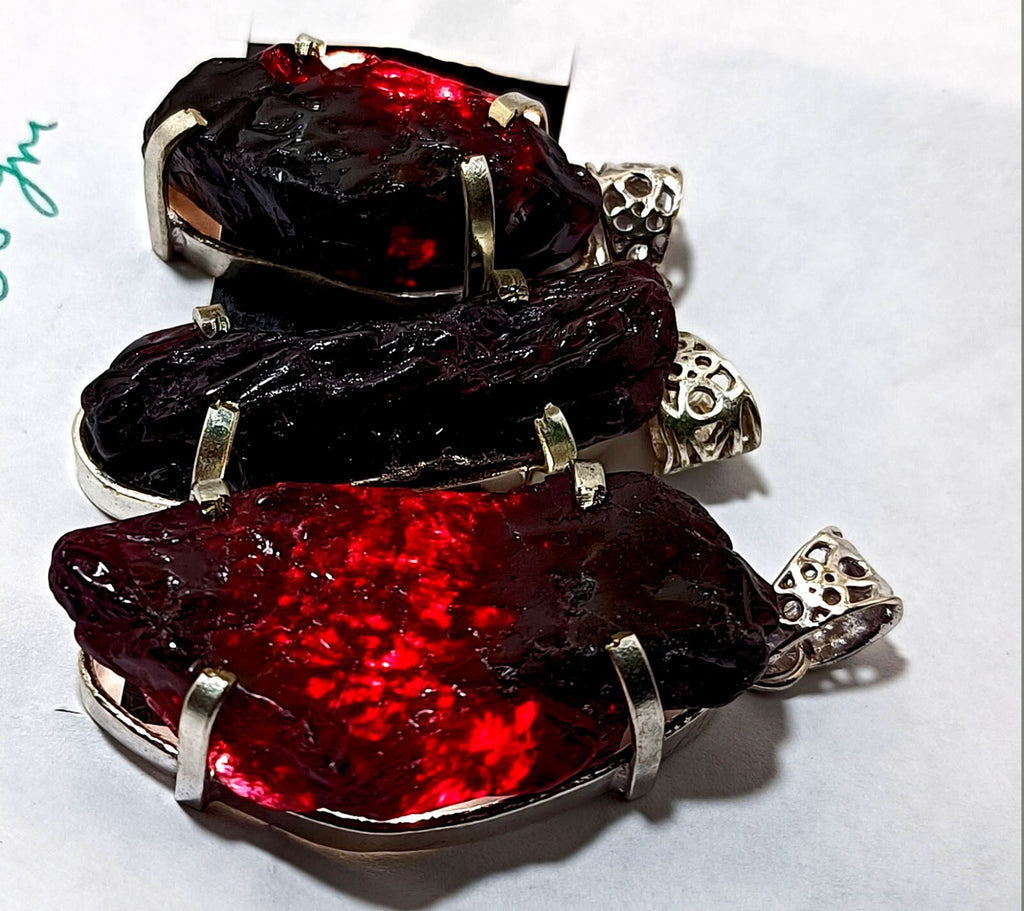 EGL Certified 273.40 Ct Natural PAINITE 925 Solid Silver Pendant 3 Pcs Lot