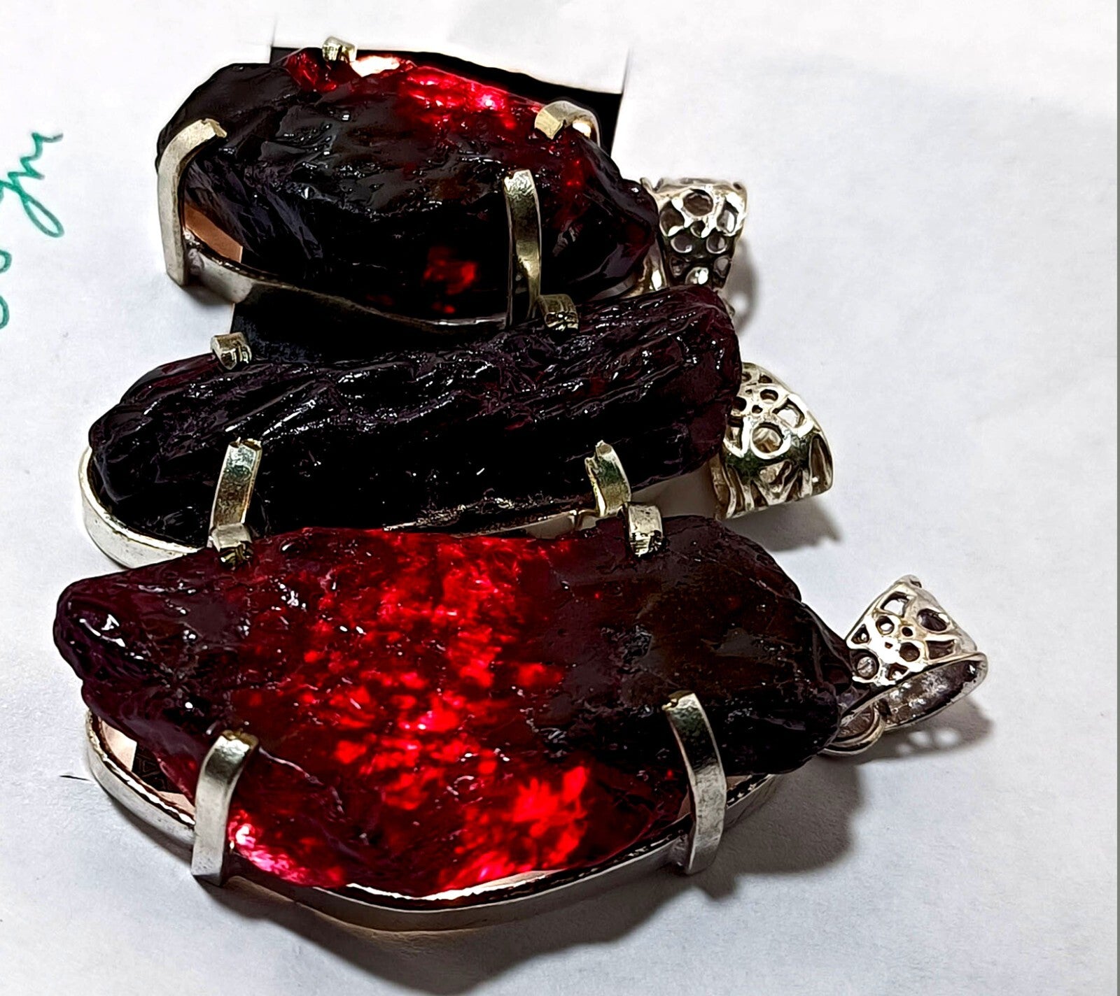 EGL Certified 273.40 Ct Natural PAINITE 925 Solid Silver Pendant 3 Pcs Lot