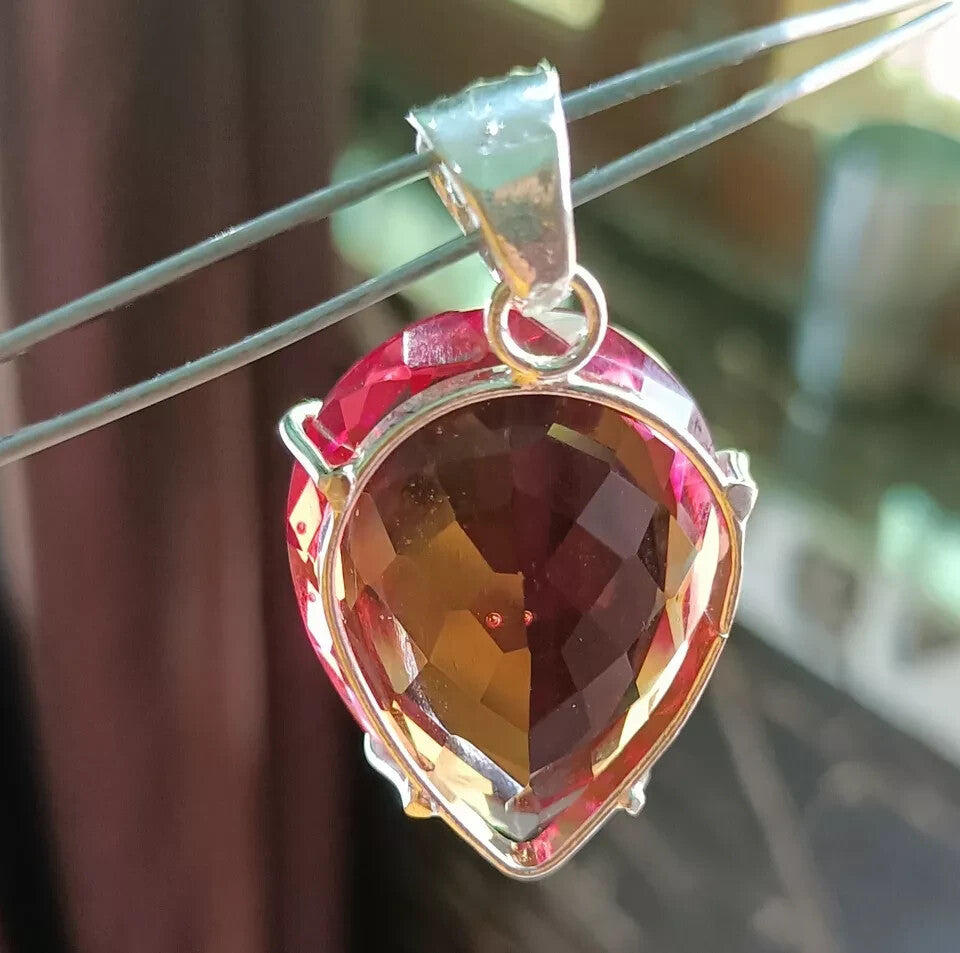 Certified 80.5 Ct Natural Zultanite 7 Color Pendant 925 Silver Loose Gemstone