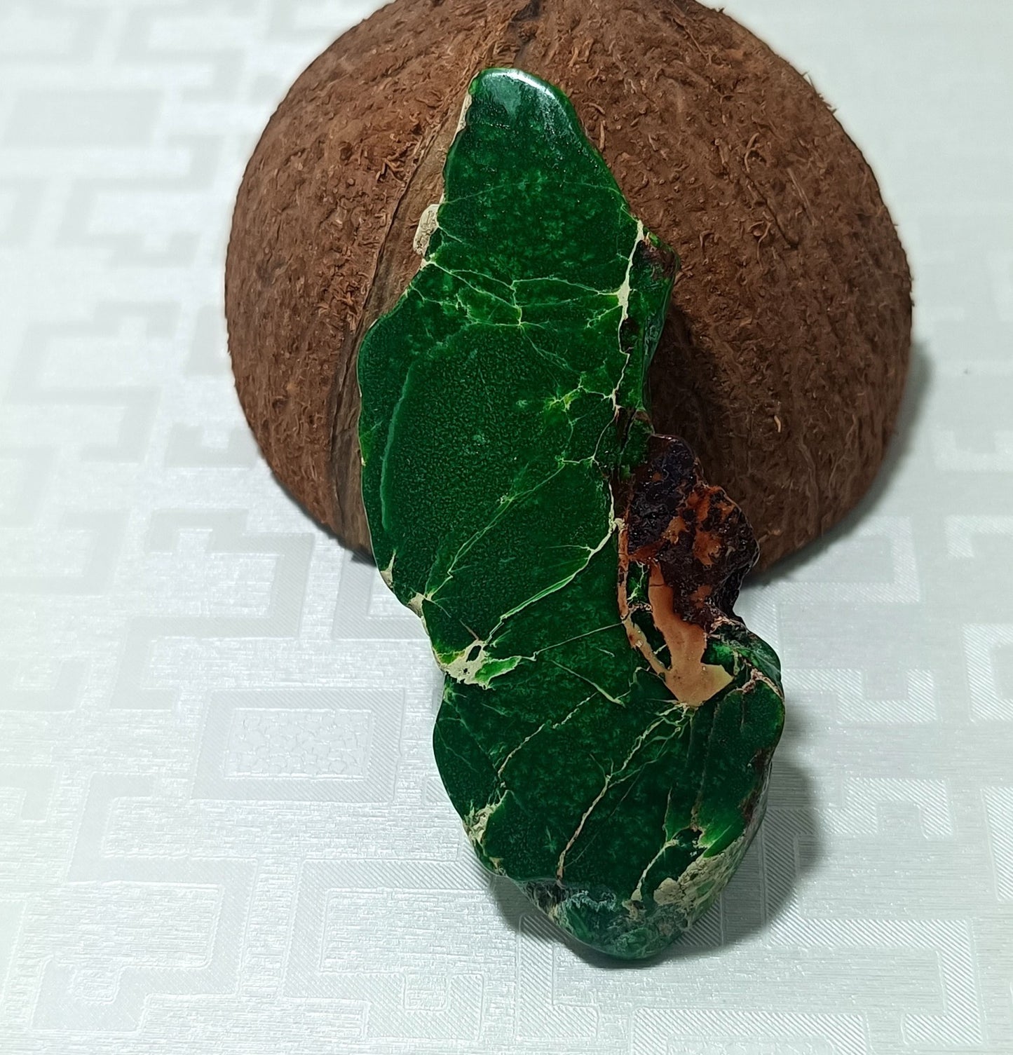 111.65 Ct Natural Arizona Superior green Turquoise Slab Rough Certified Gemstone