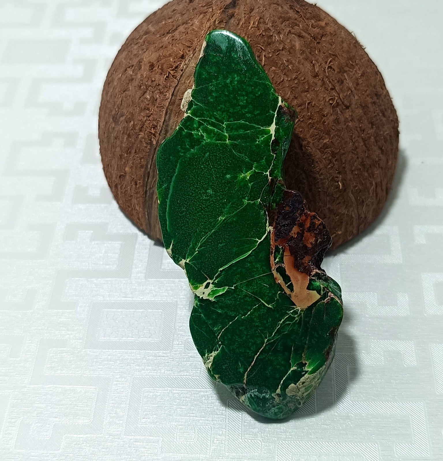 111.65 Ct Natural Arizona Superior green Turquoise Slab Rough Certified Gemstone