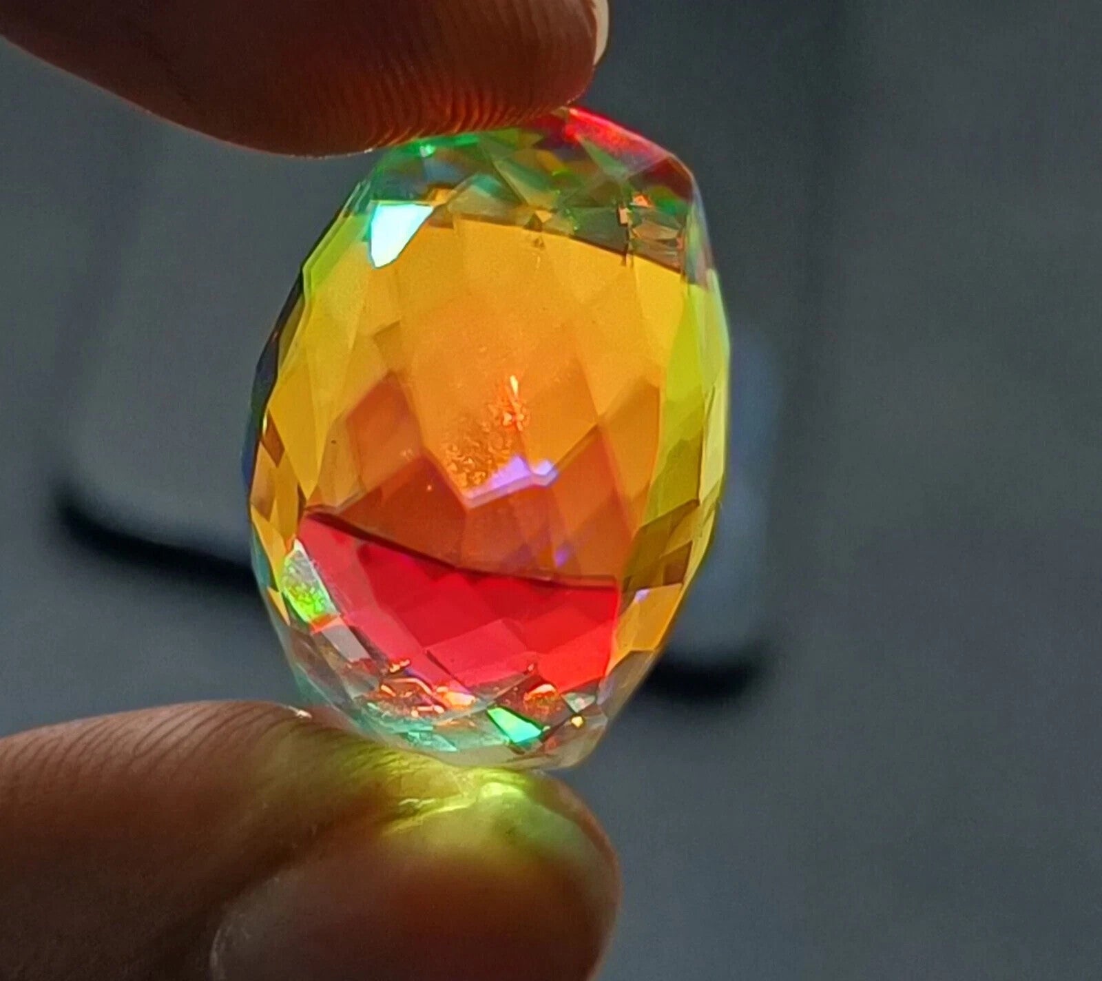 AAA 52.50 CT+ Rainbow Color Fancy Cube Natural Mystic Topaz Loose Gemstone