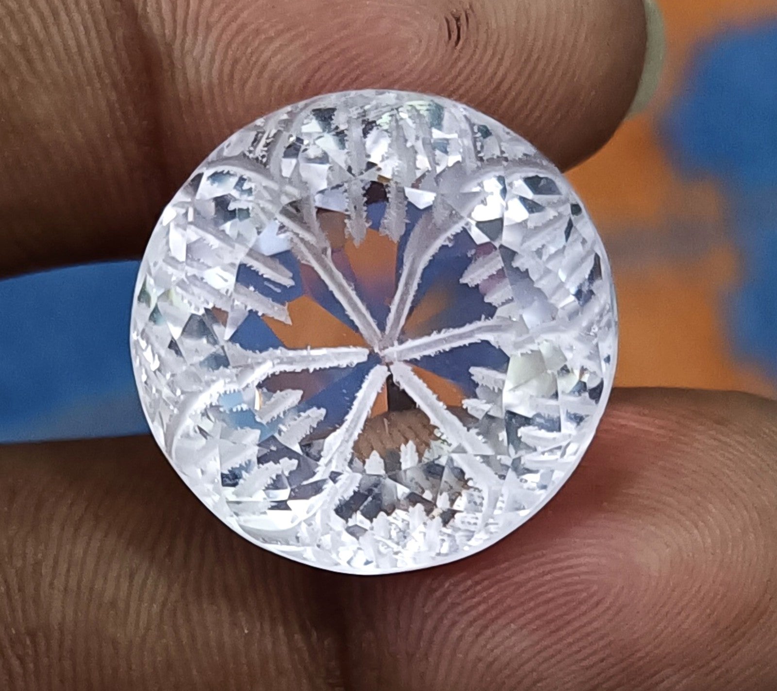 40.95 Ct Round Fine Cut EGL Certified Brazilian Pink Color Topaz Loose Gemstone