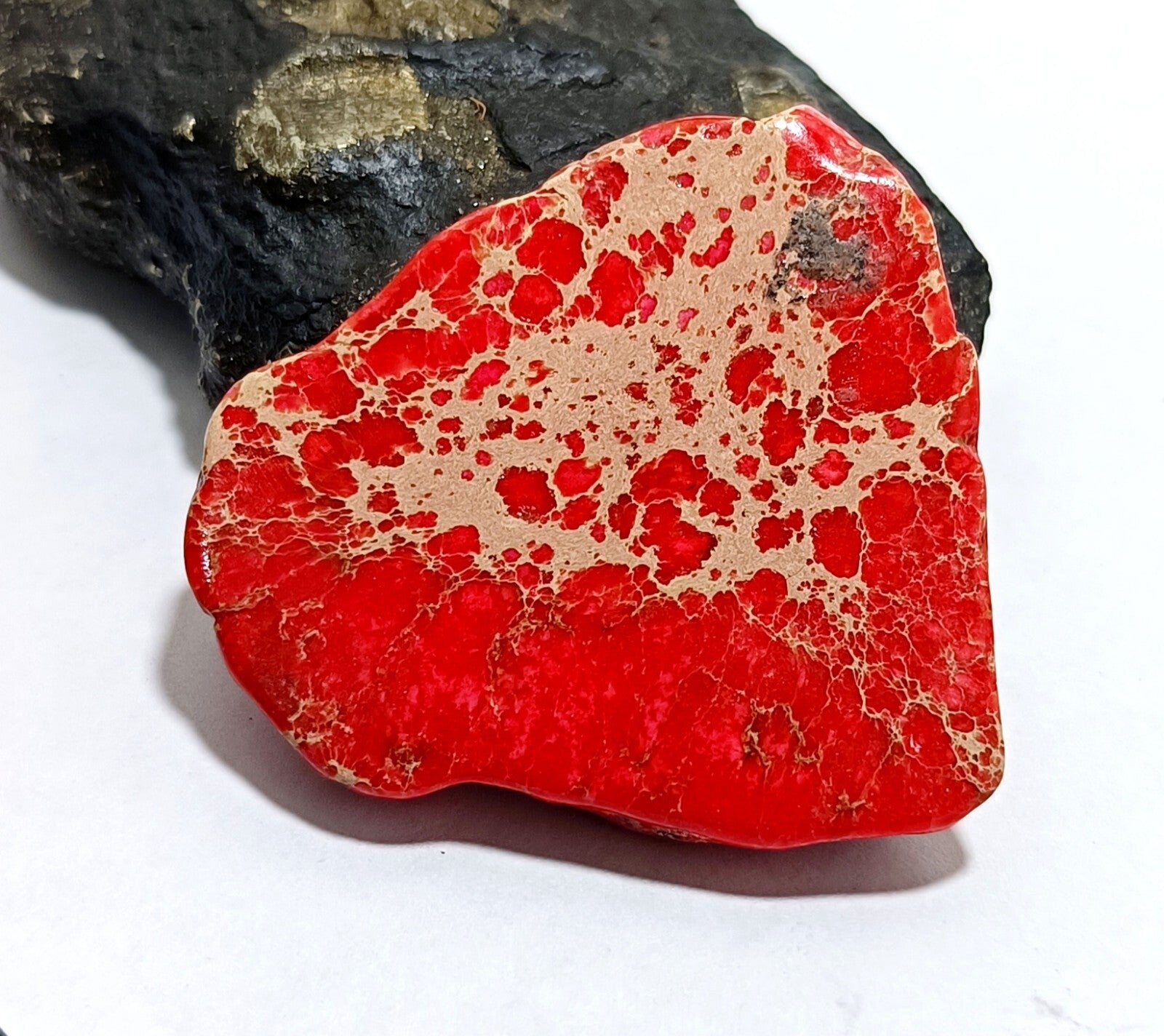 77.5 Ct Natural Arizona Superior Red Turquoise Slab Rough Certified Gemstone
