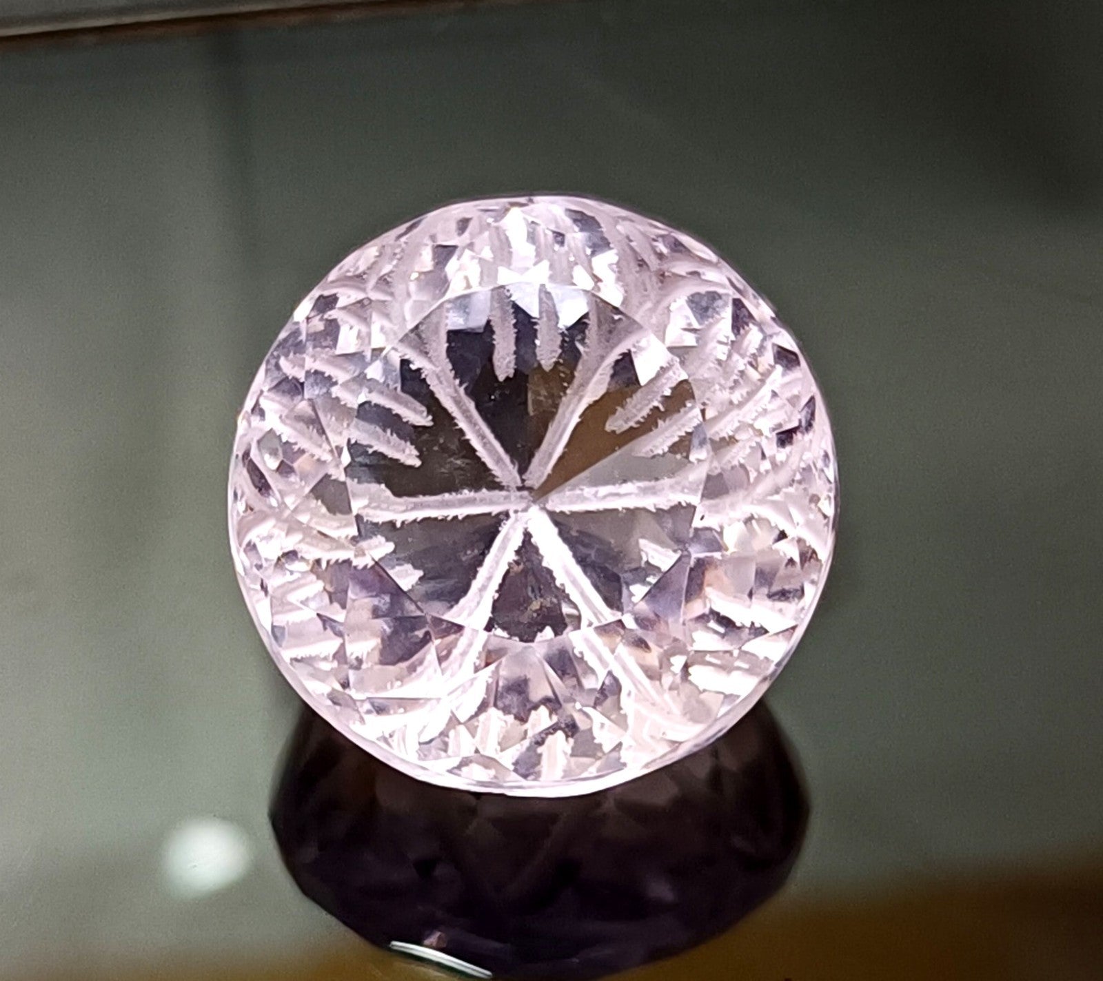 40.95 Ct Round Fine Cut EGL Certified Brazilian Pink Color Topaz Loose Gemstone