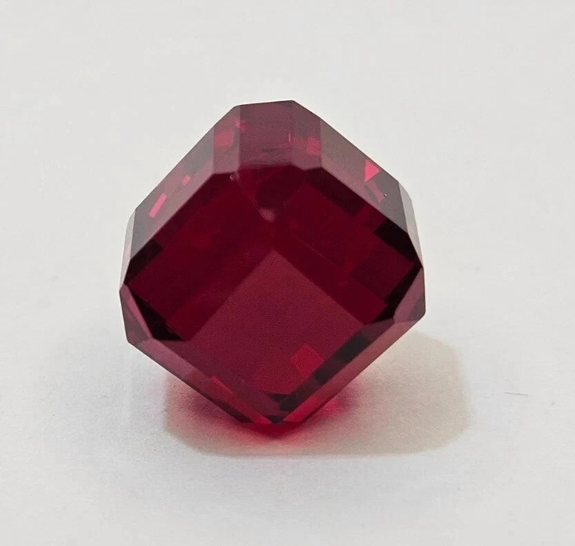 30 Ct Natural Certified BURMA Pigeon Blood Red Ruby Cube Unheated Loose Gemstone
