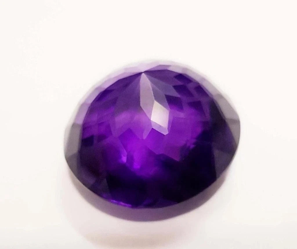 Round Football Cut 23 Ct Amethyst Violet Quality Certified Loose Gemstone