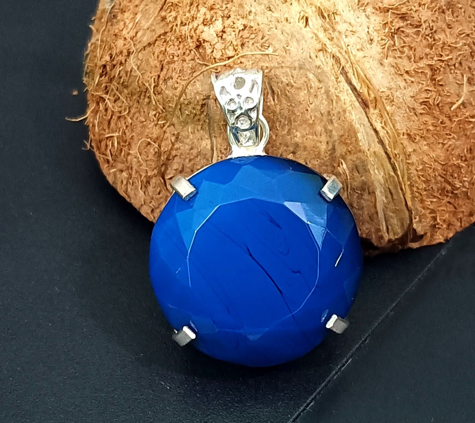 London Blue Topaz Pendant 925 Sterling Silver Pendant Gemstone Jewelry 100.50 ct