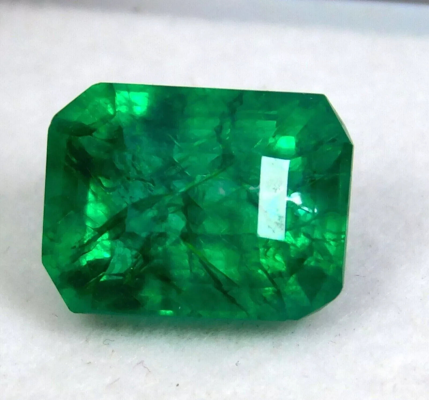 Natural Colombian Green Emerald 25 Ct Emerald Cut Loose Gemstone CERTIFIED