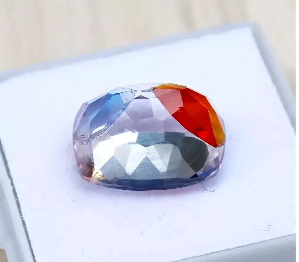 Pitambari Sapphire Bi-Color Natural Cushion Cut 13.50Ct Loose Gemstone Certified