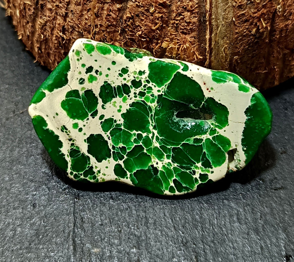 37.5 Ct Natural Arizona Superior Green Turquoise Slab Rough Certified Gemstone