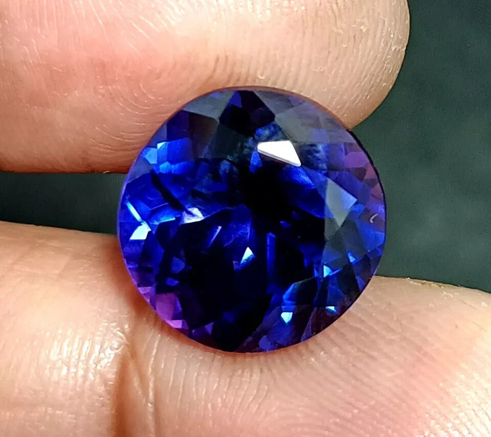 A+ NATURAL Ceylon Bi-Color Sapphire Round Cut Loose GEMSTONE Certified 10.95 Ct