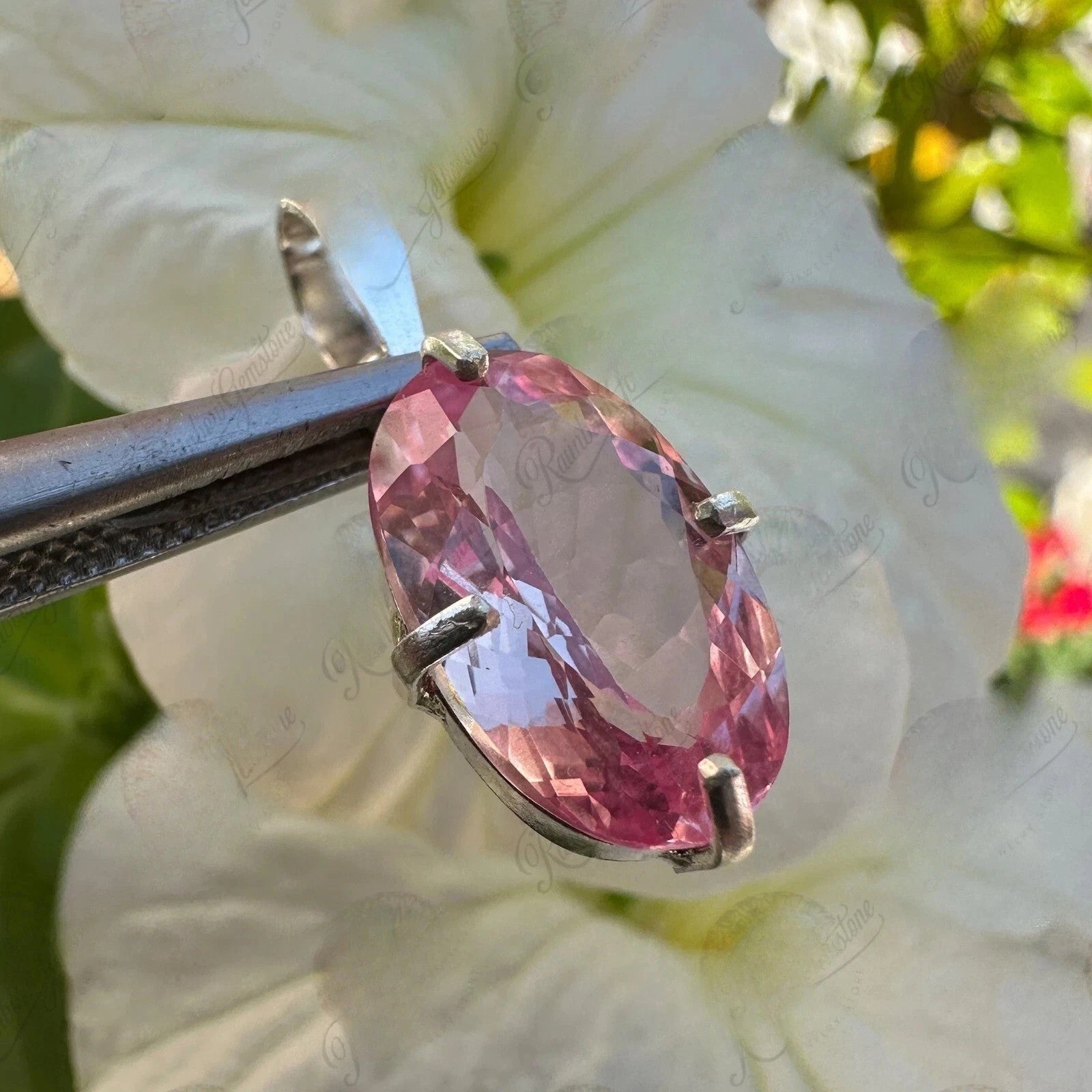 Certified 14.5Ct Natural Sapphire Padparadscha 925 Silver Pendant Loose Gemstone