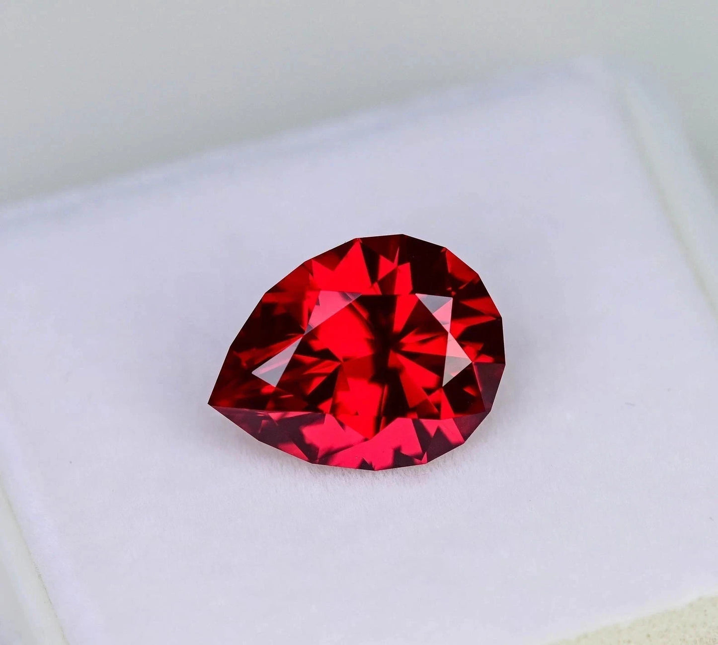 Natural Mozambique Red Ruby Pear Cut Certified Loose GEMSTONE 9.55 Ct