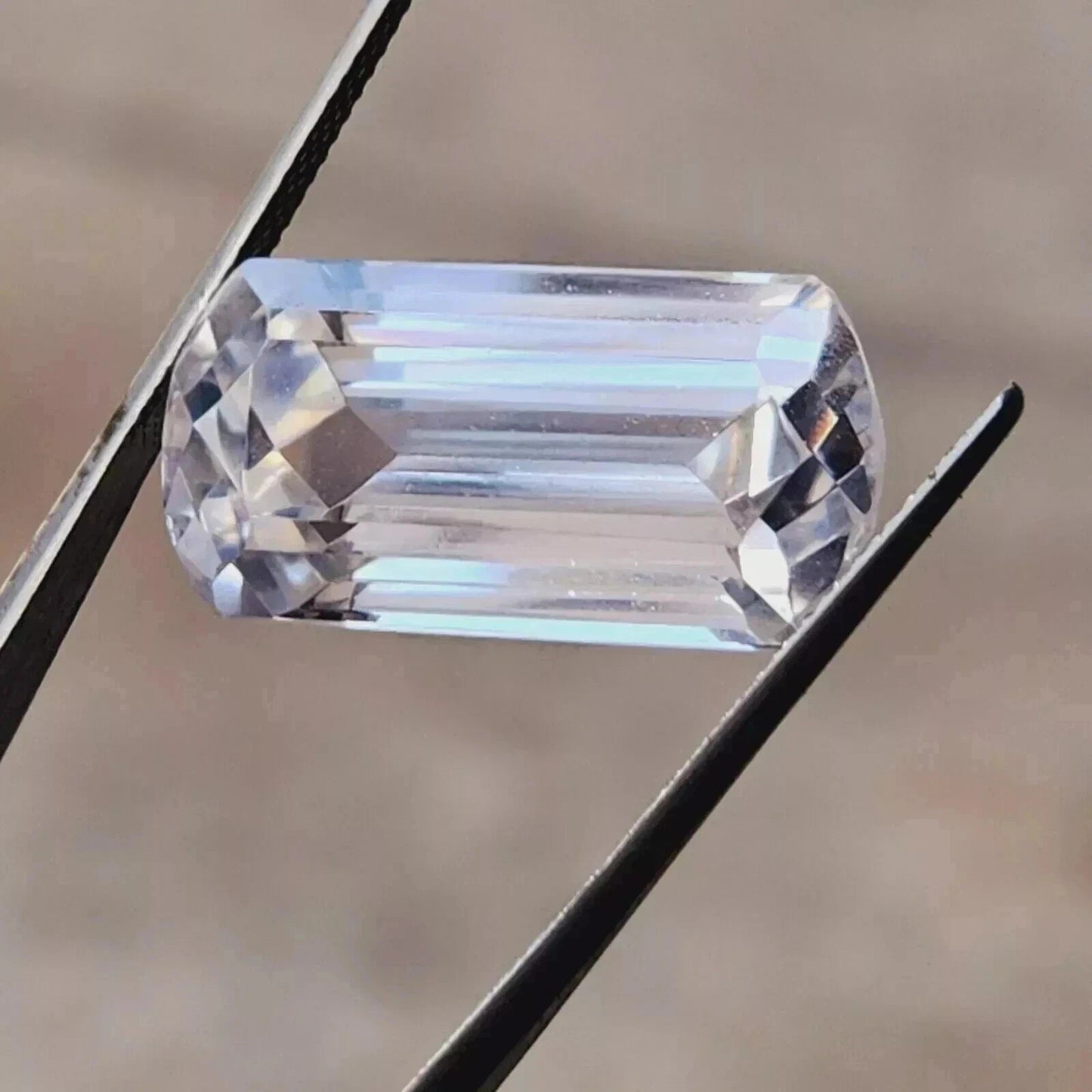 Stunning White Sapphire Fancy Cut 24.80 Ct Natural Loose Gemstone GIE Certified