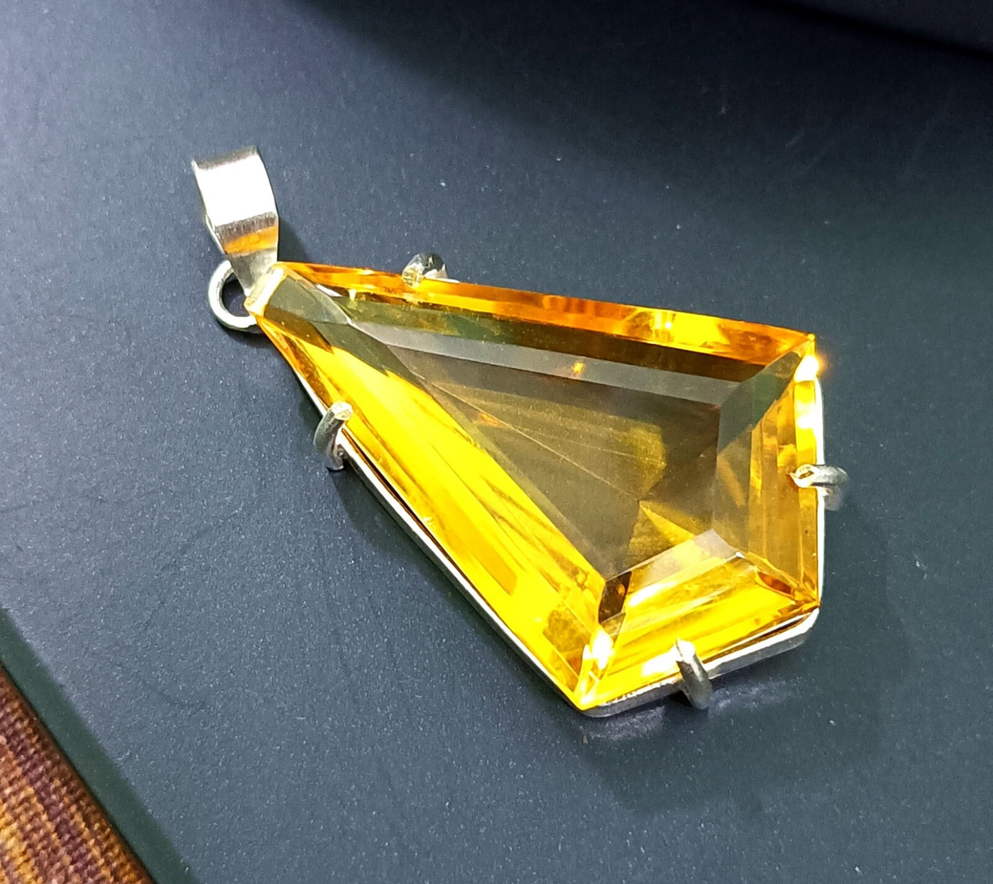 Yellow Fancy Topaz Pendant Certified Natural 63.55 Ct Gift For Loved Ones.
