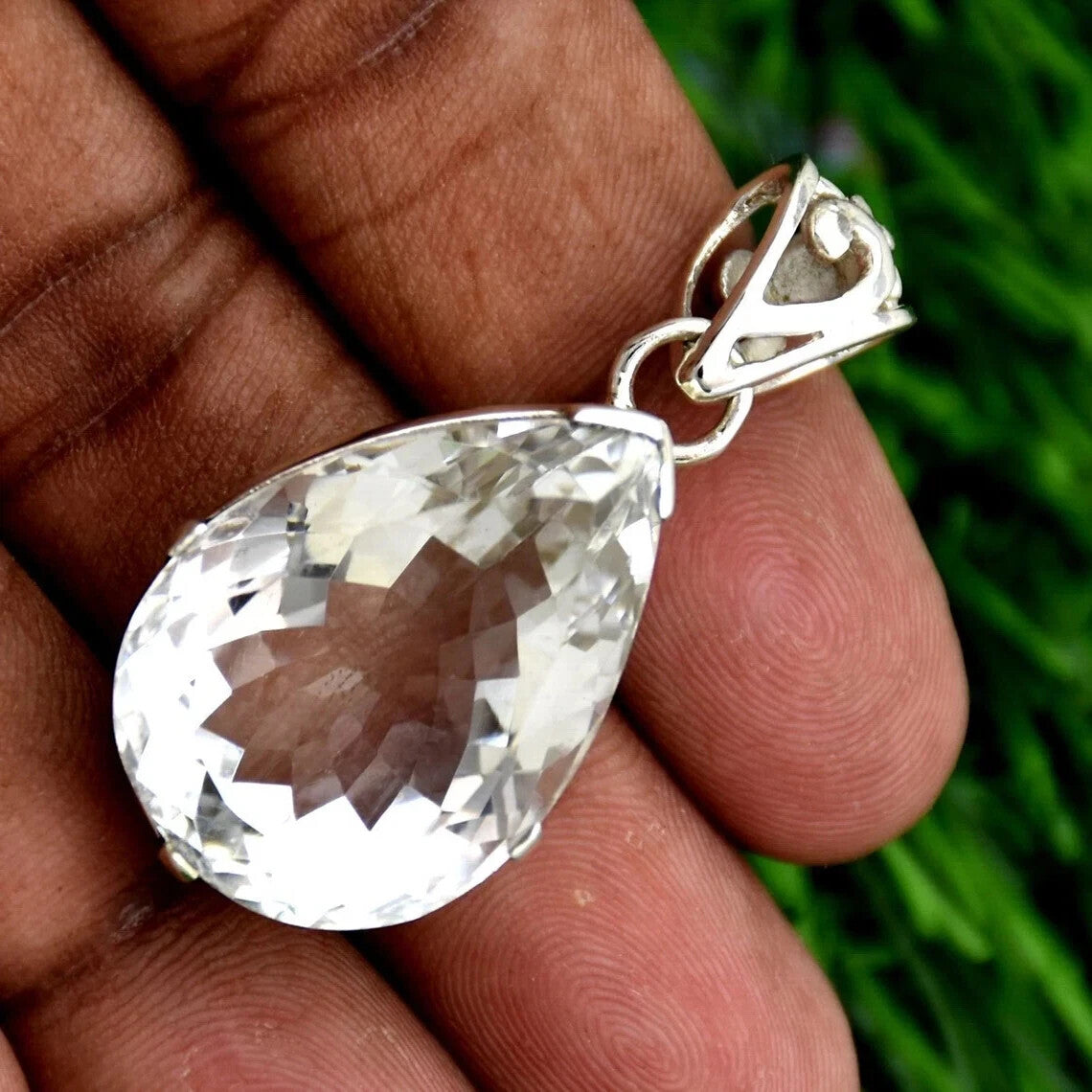 Certified Natural 75.45 Ct Brazilian White Pear Cut Topaz Pendant Loose Gemstone