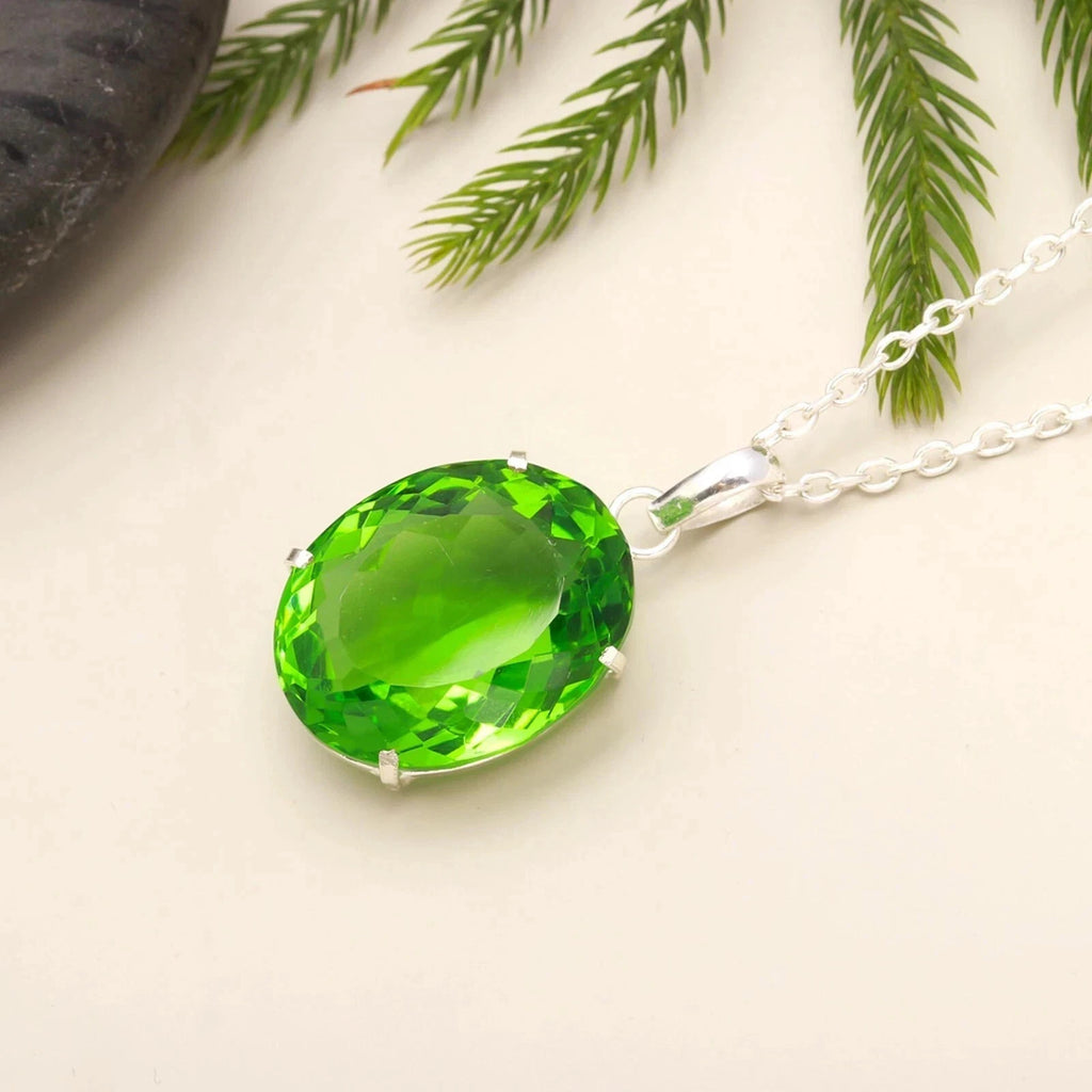 Certified Natural 80.20 Ct Brazilian Peridot Color Topaz Pendant Loose Gemstone