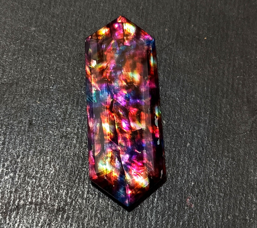 61.35 Ct Natural Ammolite Opal-Like Organic Doublet Loose EGL CERTIFIED GEMSTONE