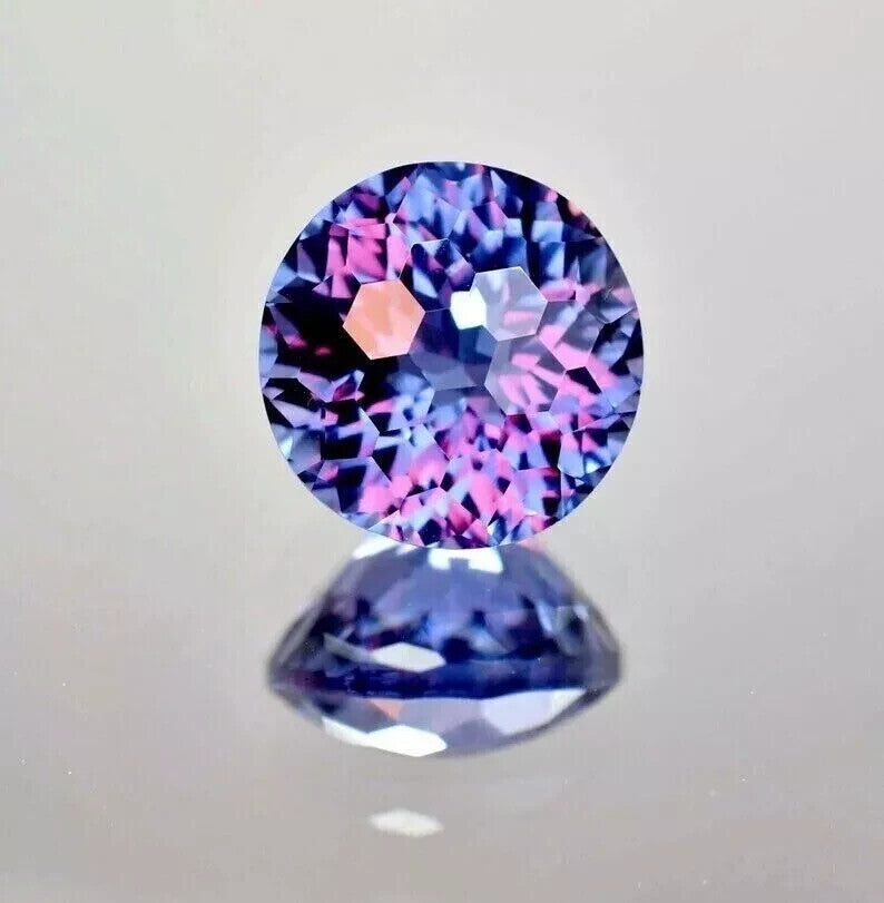 32.75 CT Certified Color Changing Natural Alexandrite Loose Gemstone Round Cut