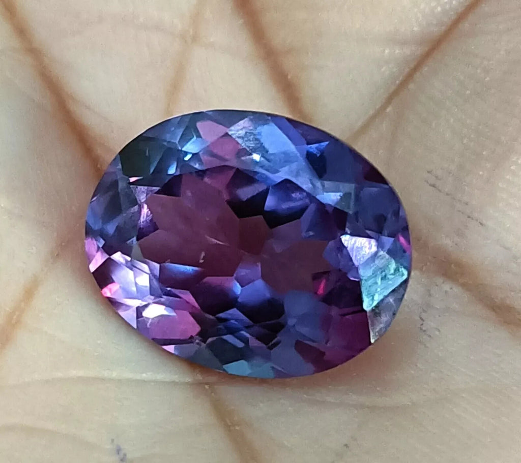 A++ NATURAL Montana Bi-Color Change Alexandrite Oval Cut Loose GEMSTONE 11.85 Ct
