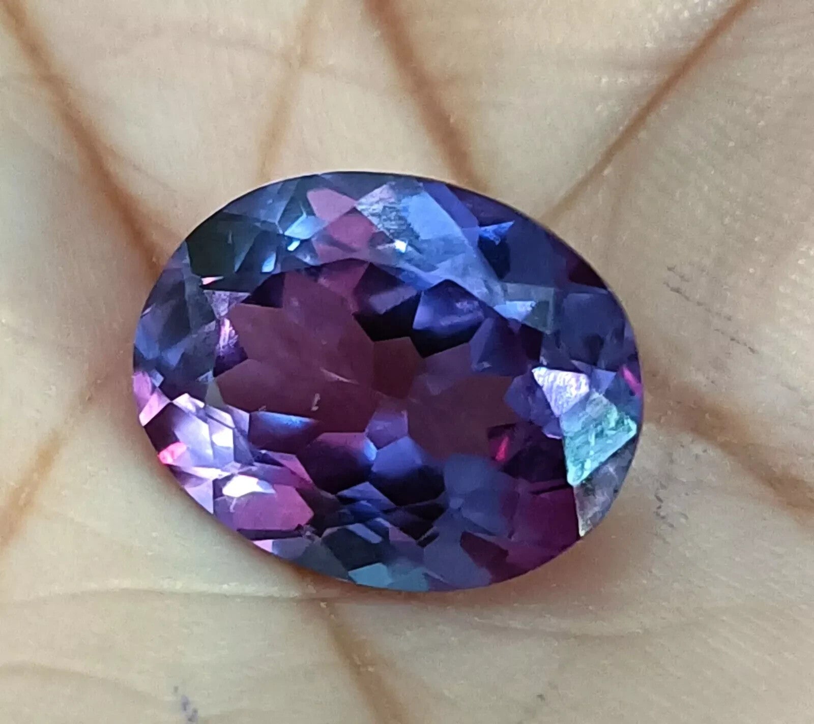 A++ NATURAL Montana Bi-Color Change Alexandrite Oval Cut Loose GEMSTONE 11.85 Ct