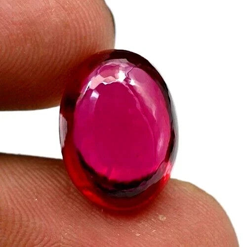 13.75 Ct Natural GIE Certified Red Ruby loose Gemstone Cabochon Cut Mozambique