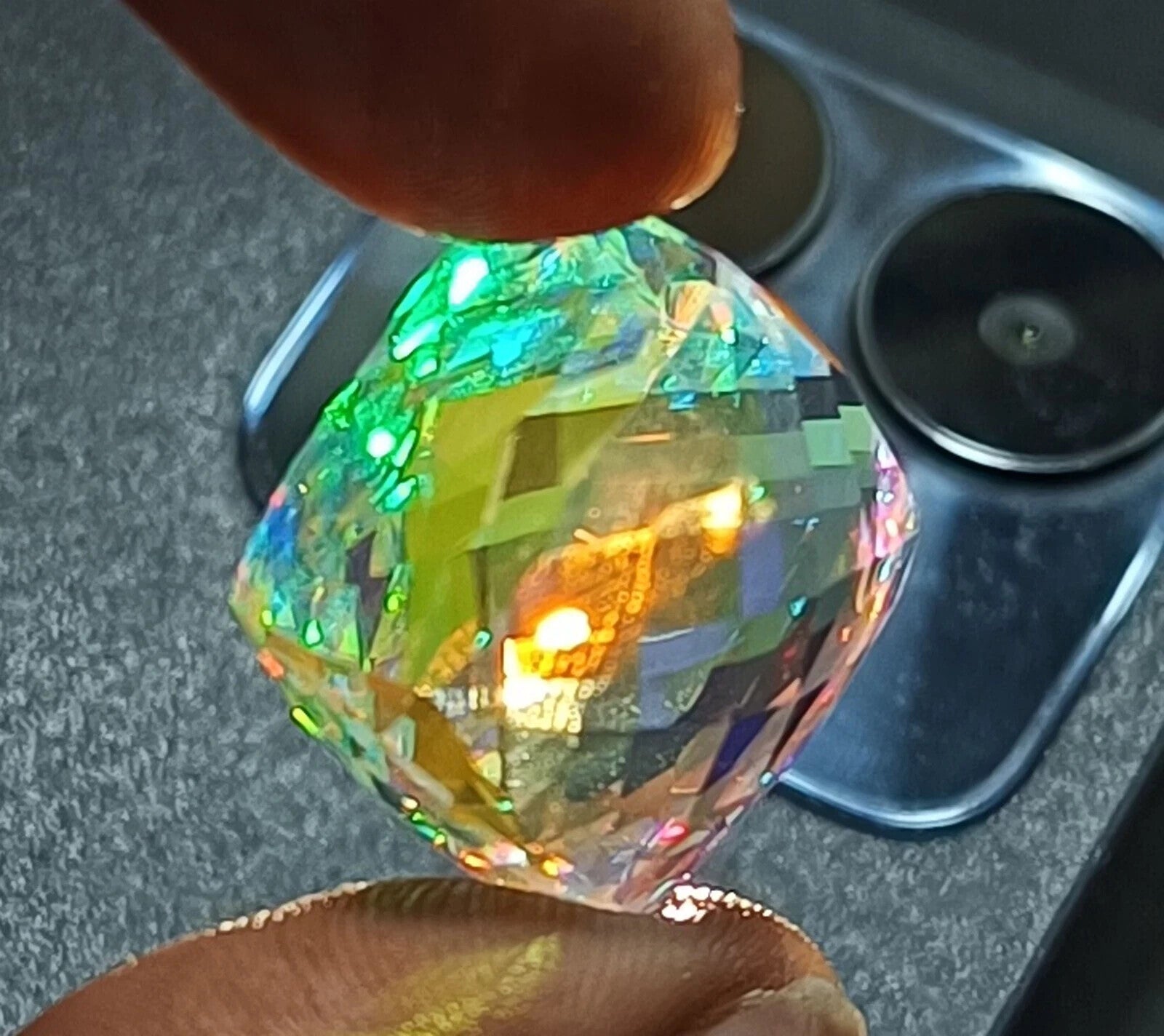 AAA 52.50 CT+ Rainbow Color Fancy Cube Natural Mystic Topaz Loose Gemstone