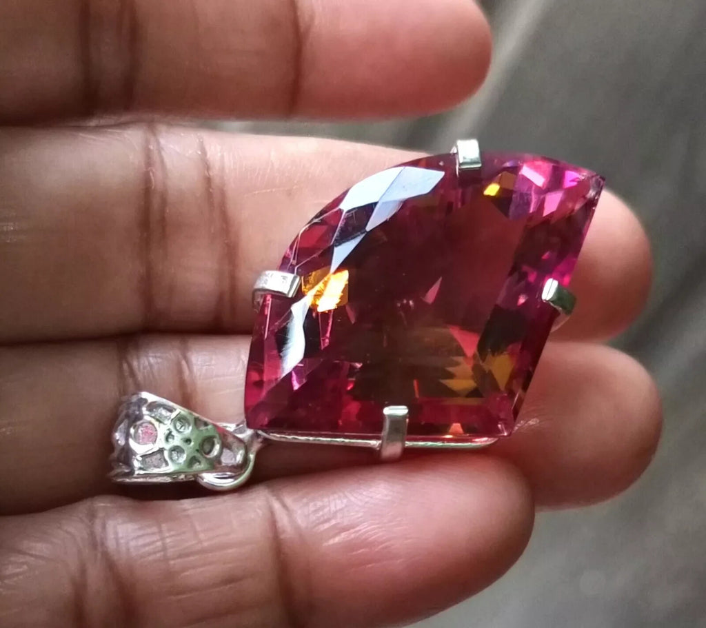 EGL Certified 73.70 Ct FANCY Natural Zultanite 925 Silver Pendant Loose Gemstone