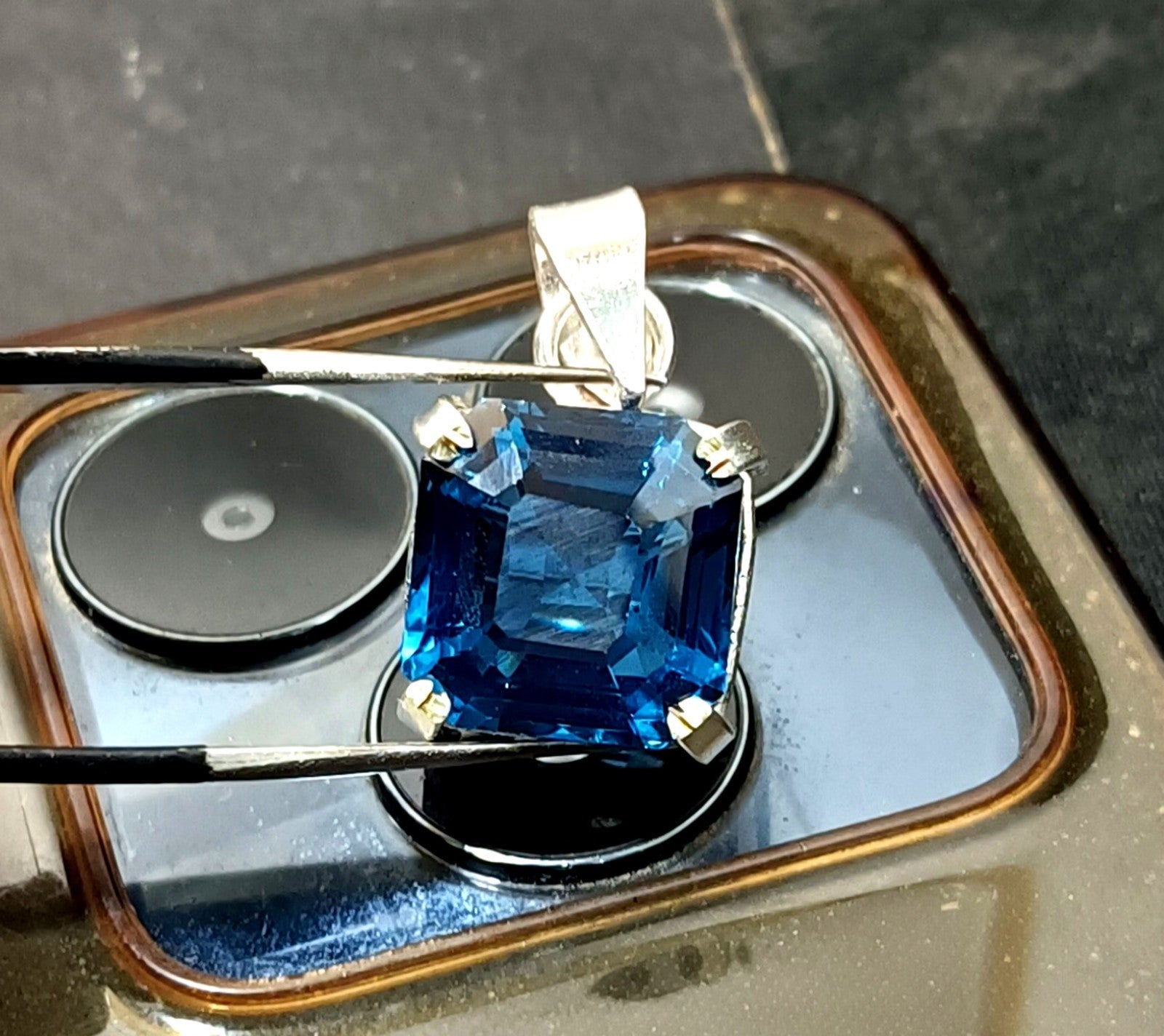 Certified 30 ct Natural Paraiba Tourmaline 925 Silver Pendant Loose Gemstone