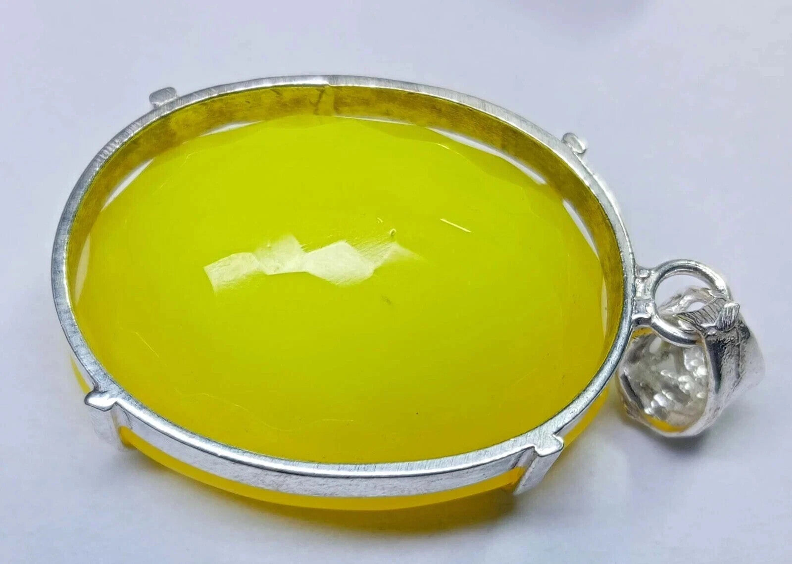 EGL Certified 100.65Ct Natural Opal 925 Solid Silver Oval Pendant Loose Gemstone