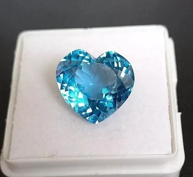 9.85 Ct Natural Paraiba Tourmaline Greenish Neon Blue Heart Cut Loose Gemstone
